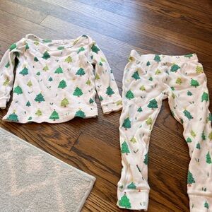 Angel Dear Kids Pajama Set with Green Tree Pattern